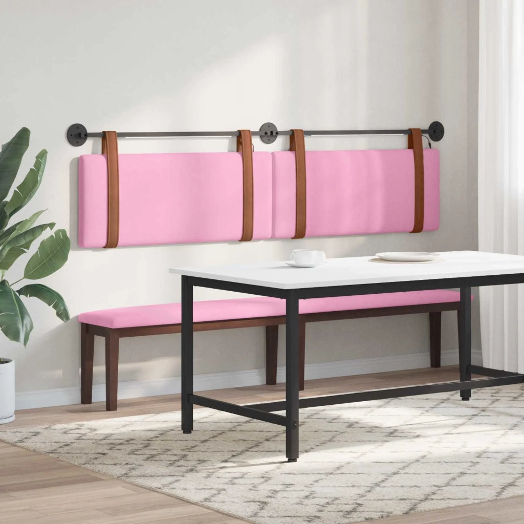Testiera | Testata sospesa Con luce LED Rosa PU Antico