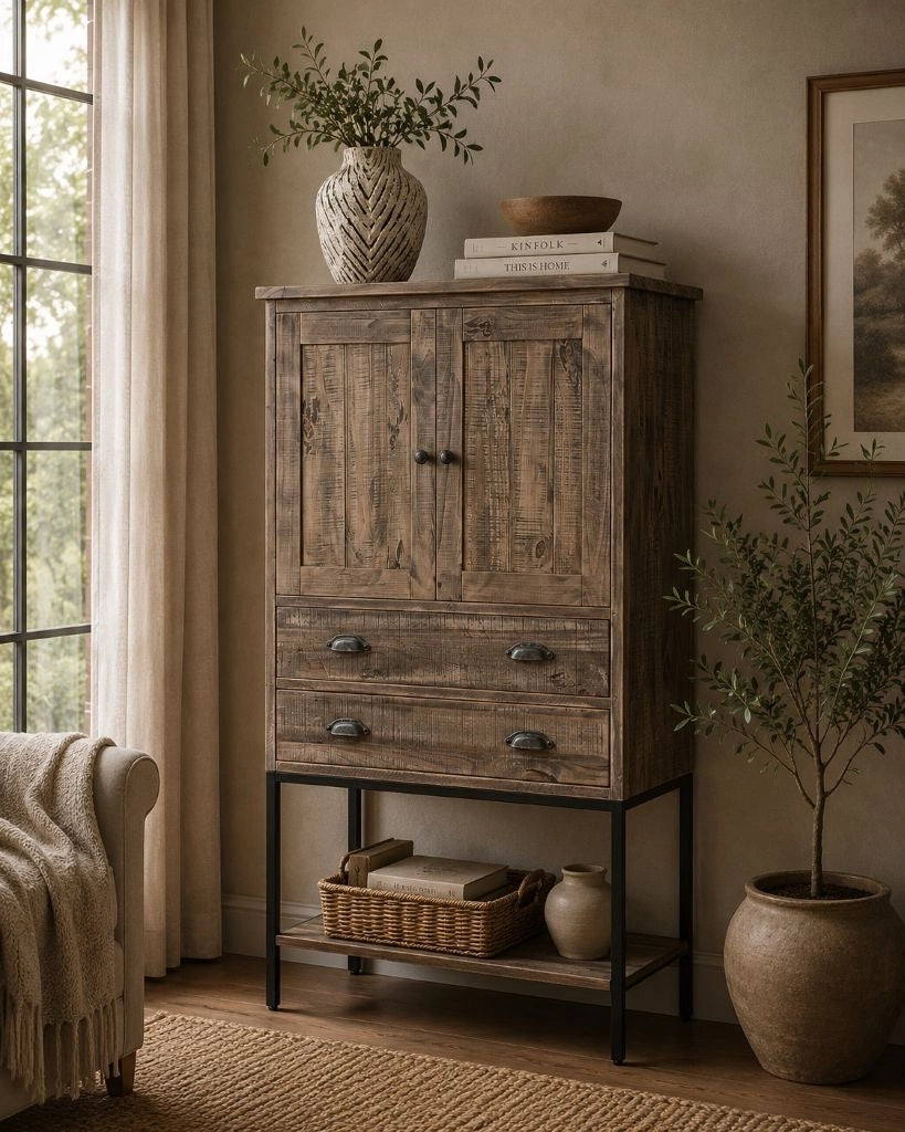 Armadio in legno marrone 81x40x152h cm