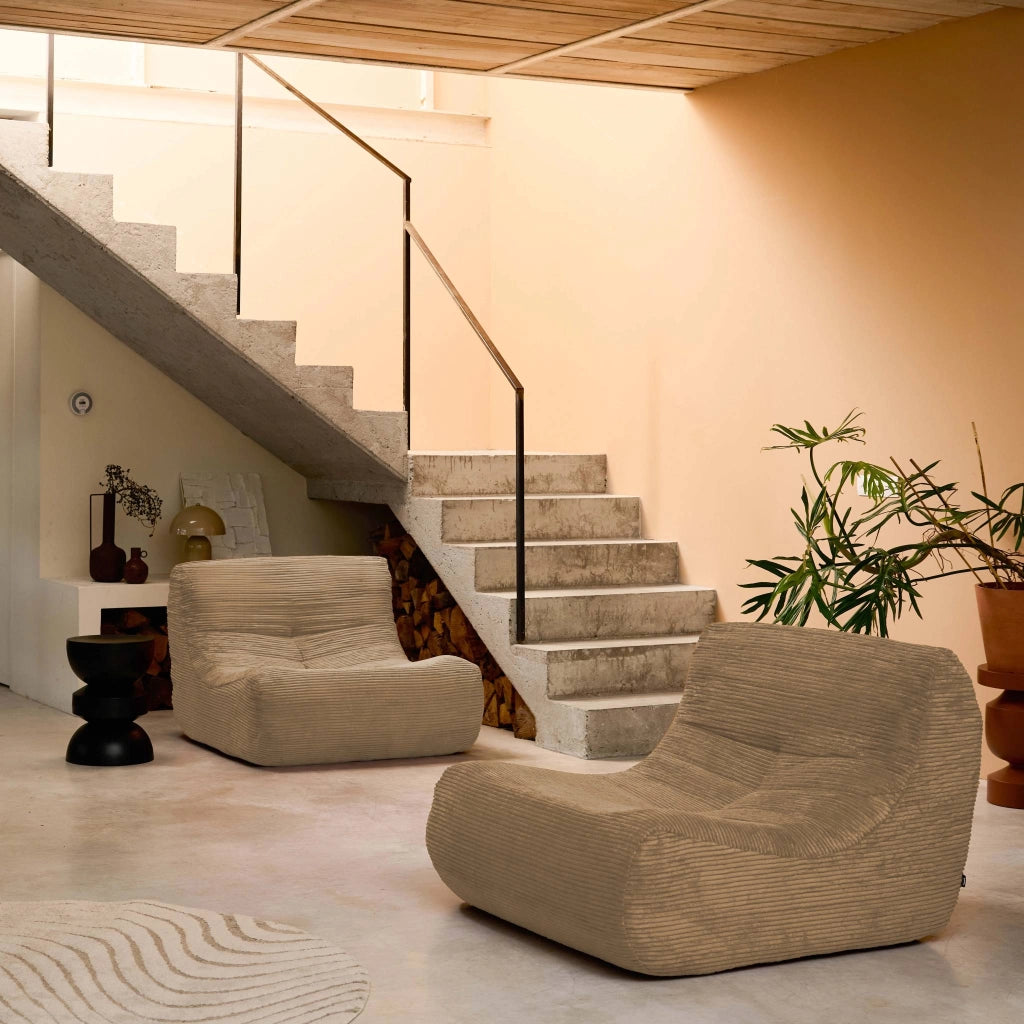 Divano modulare velluto, 2 posti, beige scuro