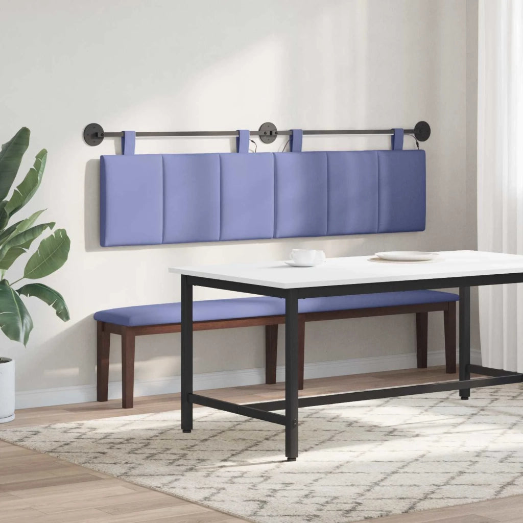 Testiera sospesa Con luce LED Blu jeans Tessuto 3424813