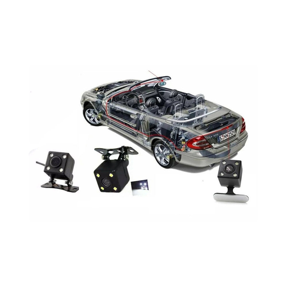 Trade Shop - Mini Dv Dvr Telecamera Per Auto Videoregistratore Auto 2 Telecamere Full Hd Wdr -