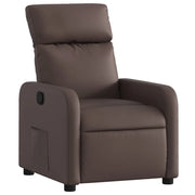 Poltrona | Sedia Relax Reclinabile Marrone in Similpelle