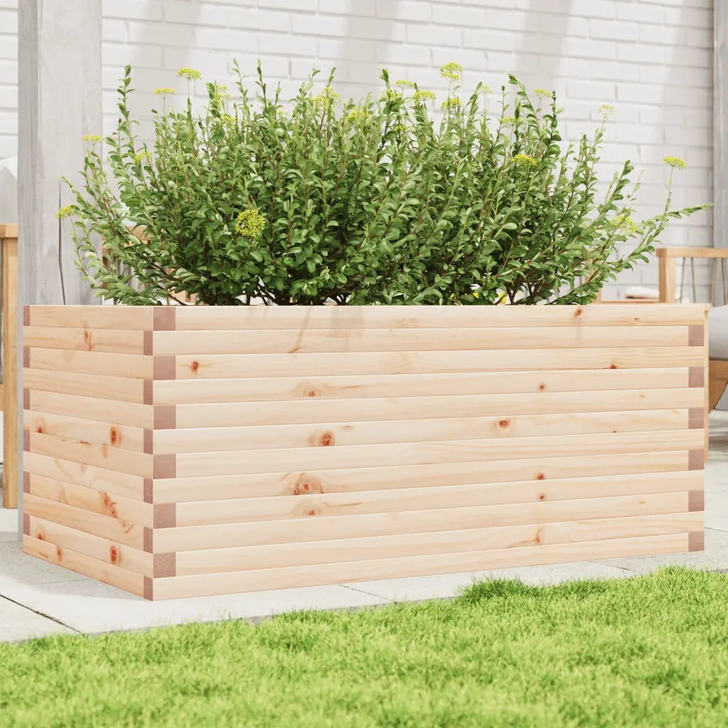 Fioriera | Cassetta per fiori | Vaso da Giardino 110x60x45,5 cm in Legno Massello di Pino