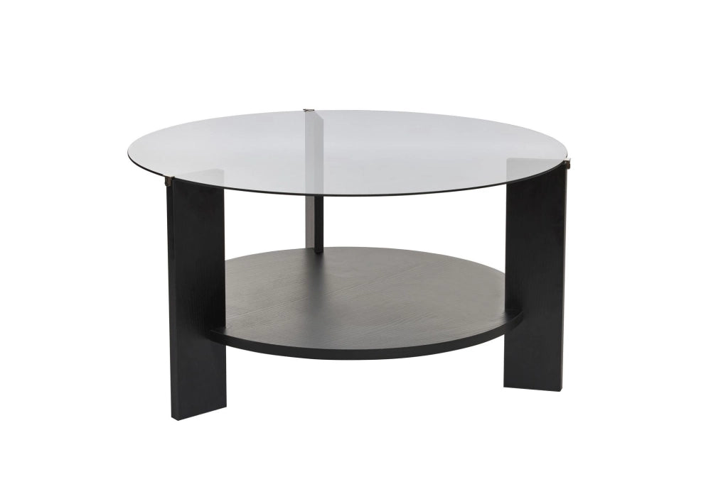 Tavolo basso in legno "Clara" - 75 x 75 x 40 cm - Bois Noir Fumée