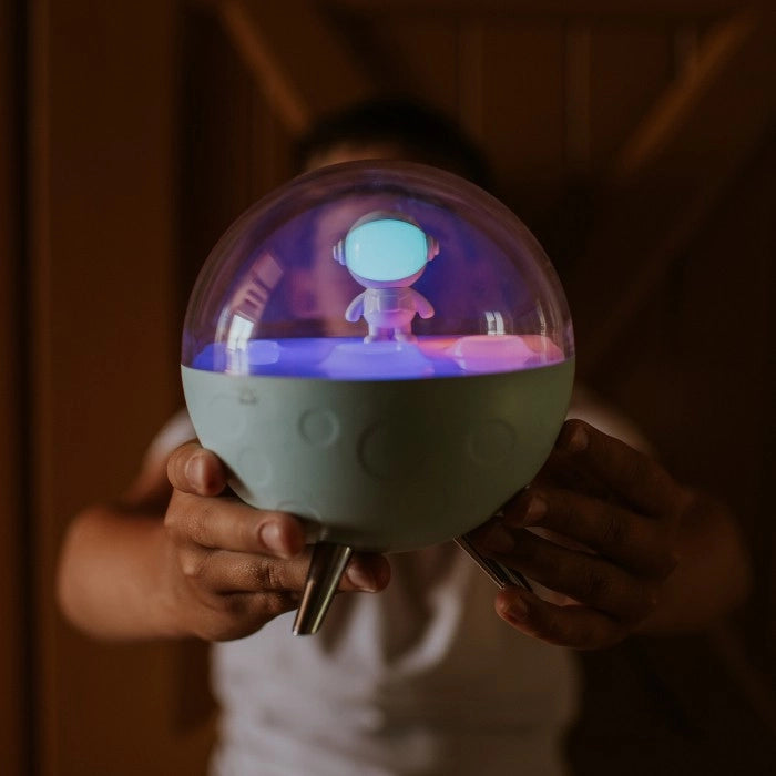 Lampada notte LED luna RGBW ricaricabile blu Mary's