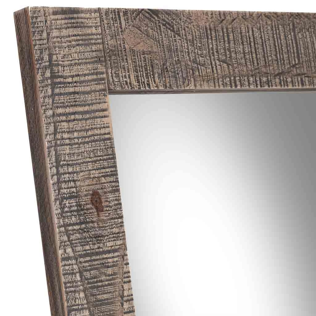 Specchio rettangolare in legno marrone 60x2,5x80h cm