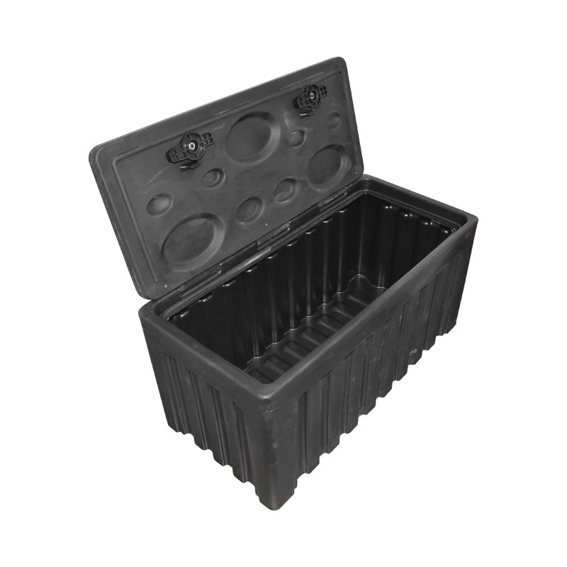 Cassetta per attrezzi senza supporto, in plastica nera 480x470x1000 mm