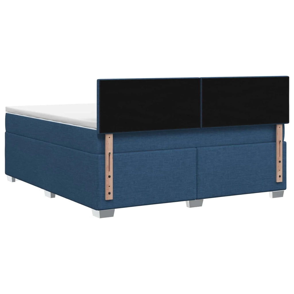 Letto box spring con materasso Blu 160 x 200 cm Tessuto 3450522