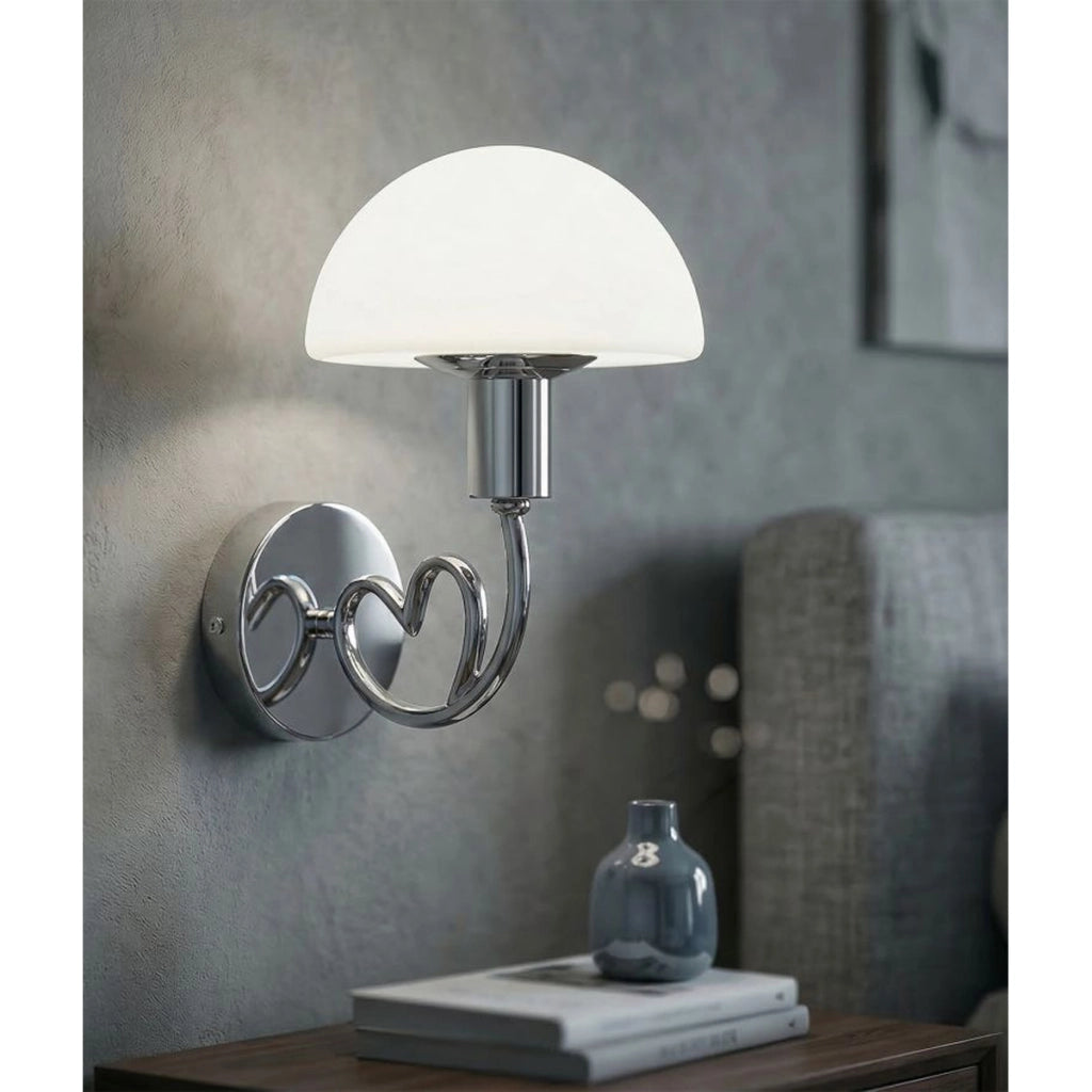 Lampada a Parete VKH70, Argento, Metallo, 23x15x22 cm
