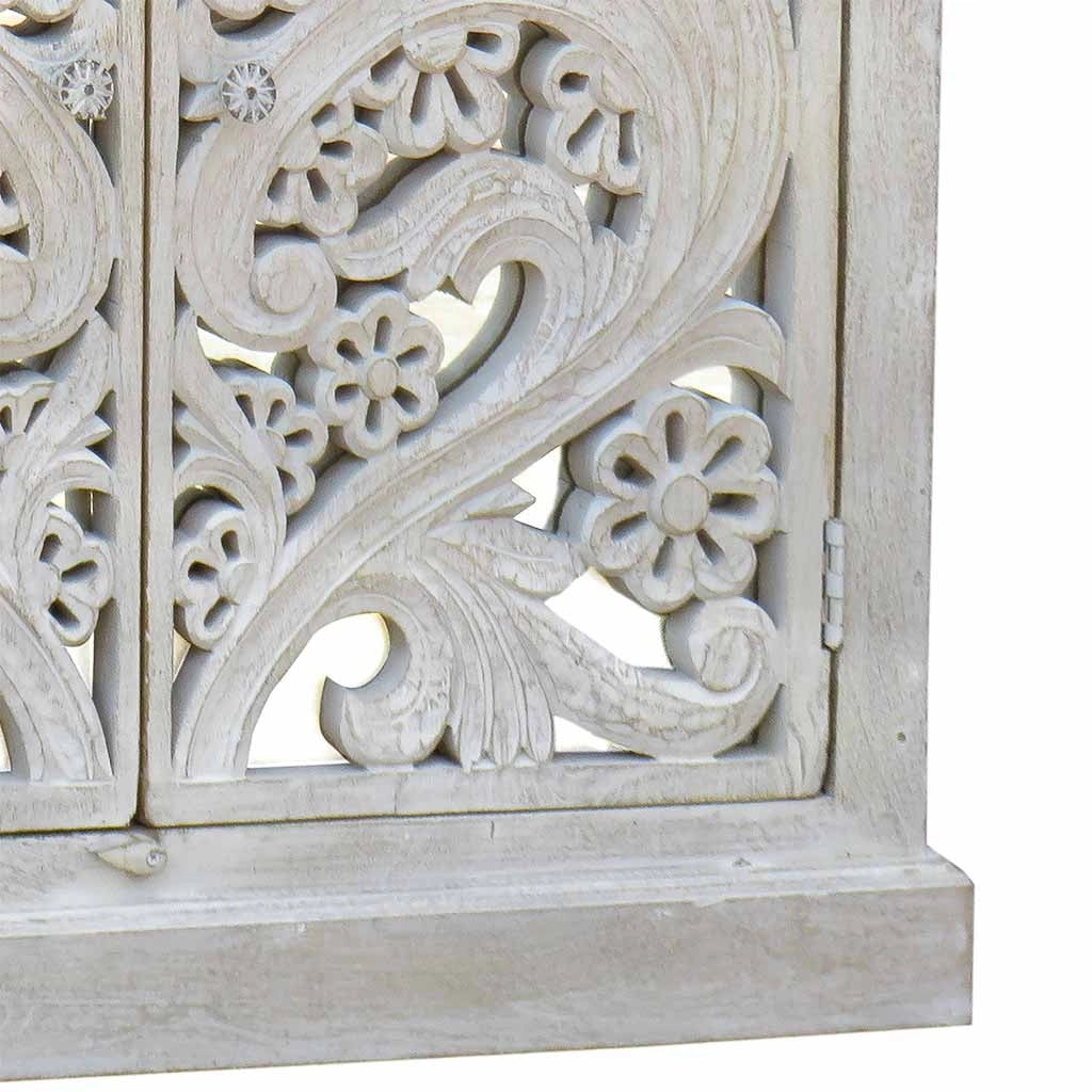 Mobile da ingresso in legno bianco 97x40x93h