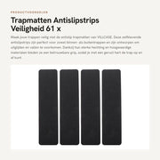 Trappole Antiscivolo - 4 pezzi - Autoadesive - PVC - Nero - 61x15cm - Sicurezza Migliorata - Strisce Antiscivolo
