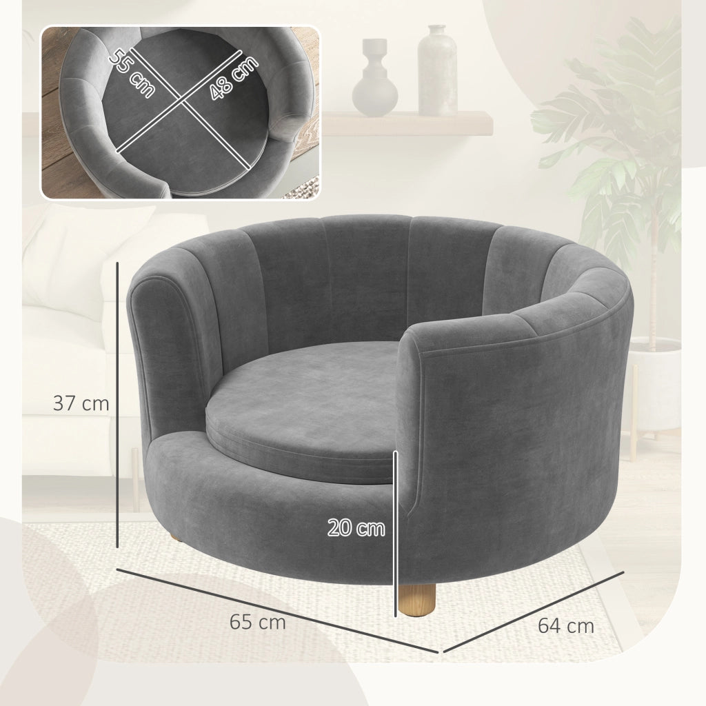 Letto per Cani e Gatti ¨C Minimal ¨C Grigio Legno