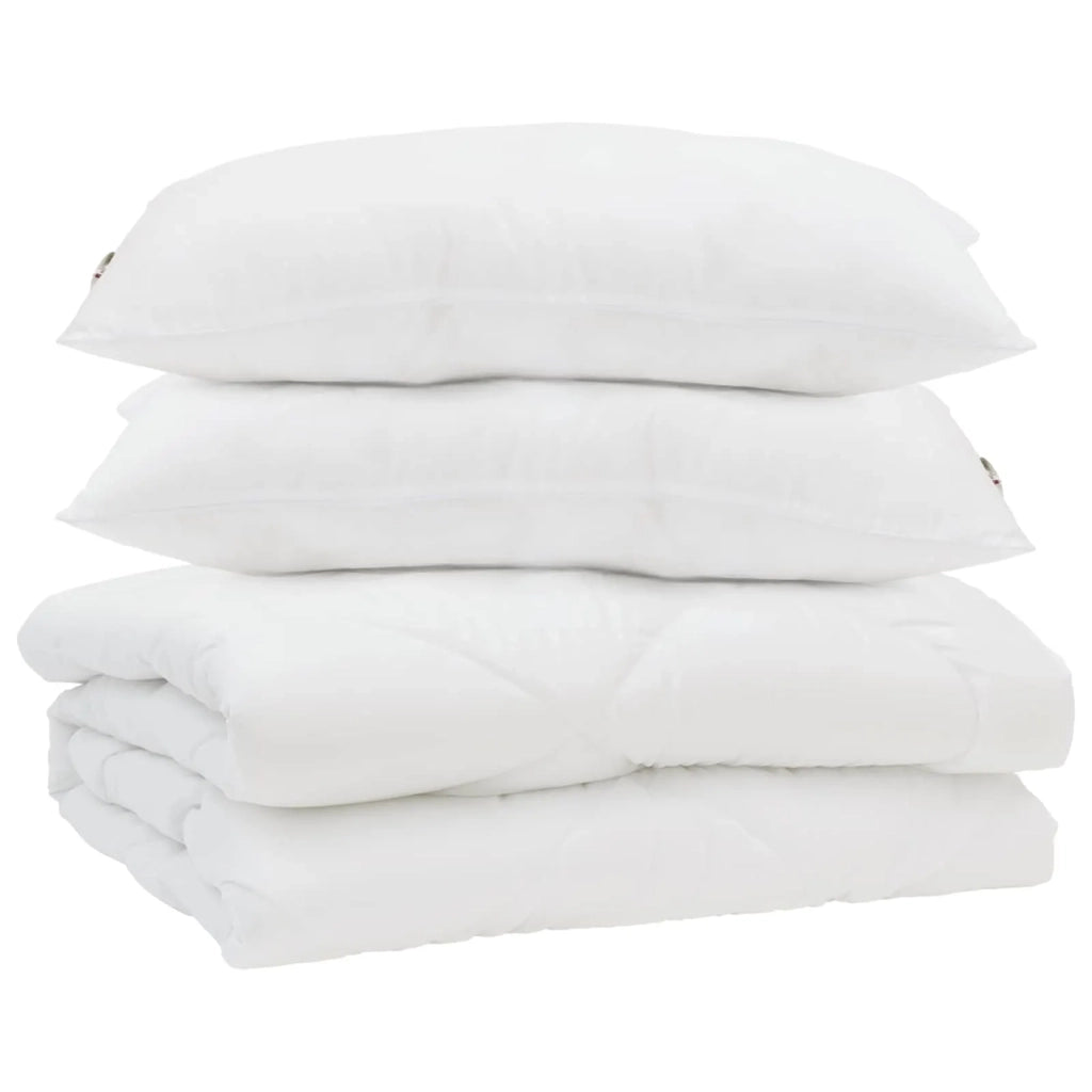 Piumone | Duvet con cuscino 3 pz Bianco Microfibra
