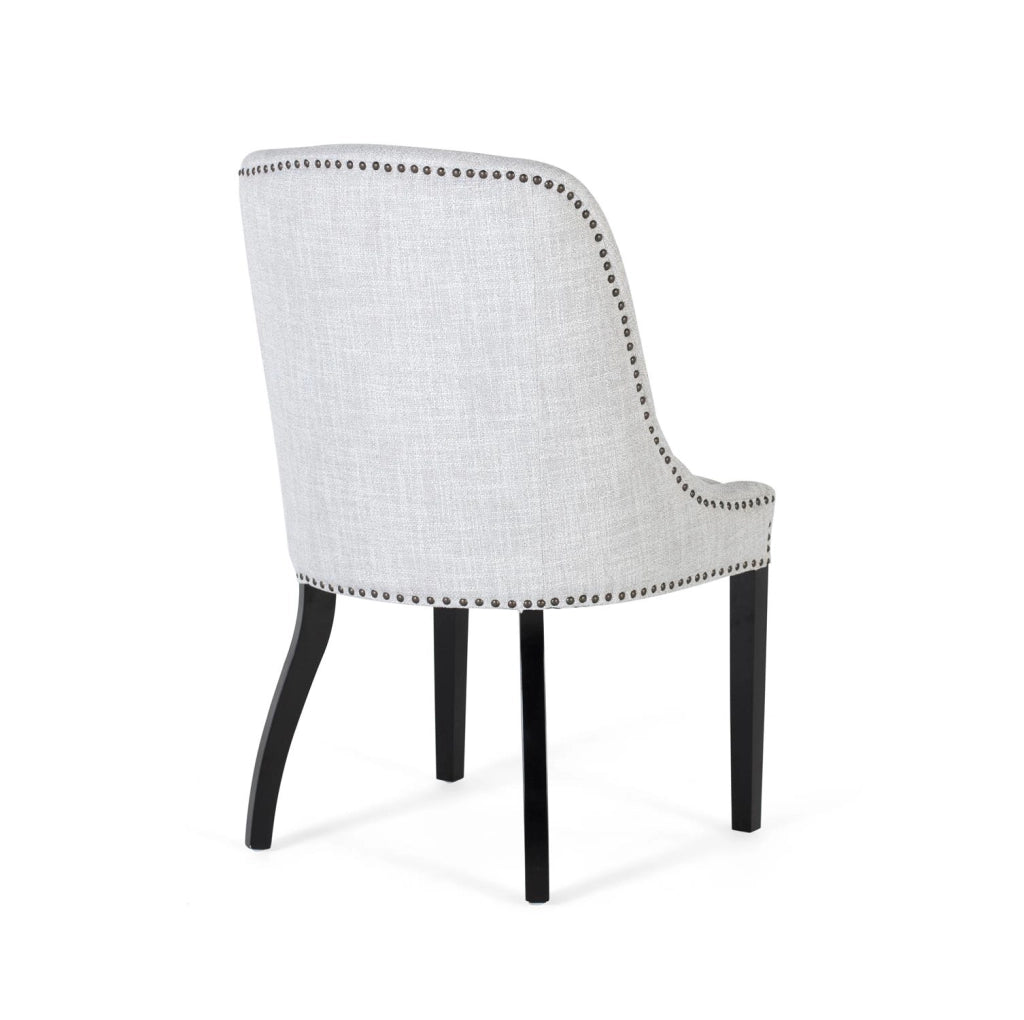 Set 4 sedie in tessuto grigio