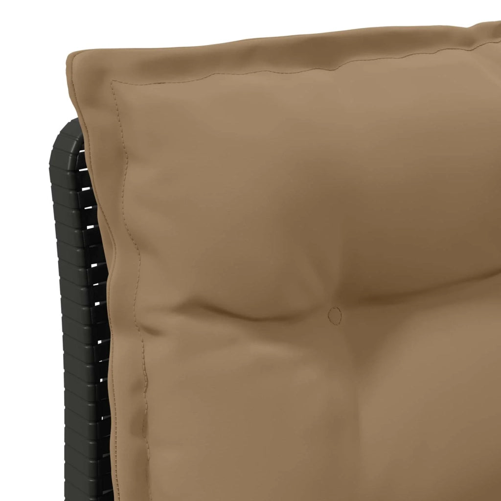 Divano da esterno-Divano da Giardino 3 posti con cuscini in look rattan PP 769717