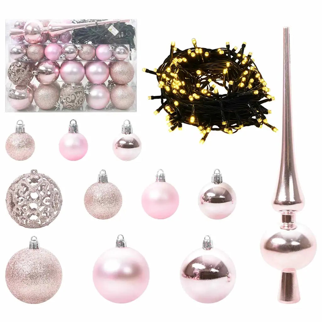 Albero di Natale artificiale con luci integrate Nero 120 cm PVC 3397117