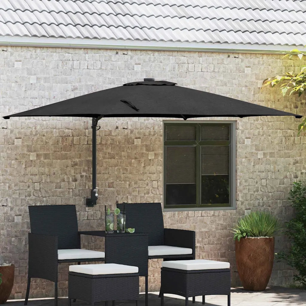 Ombrello da giardino Nero 248,5 x 247,5 x 160 cm 42003241