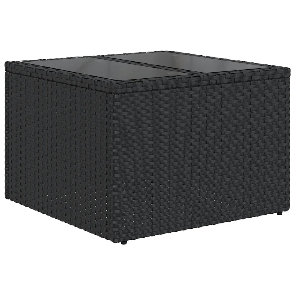 Set Divani da Giardino 11 pz con Cuscini in Polyrattan Nero 3219487