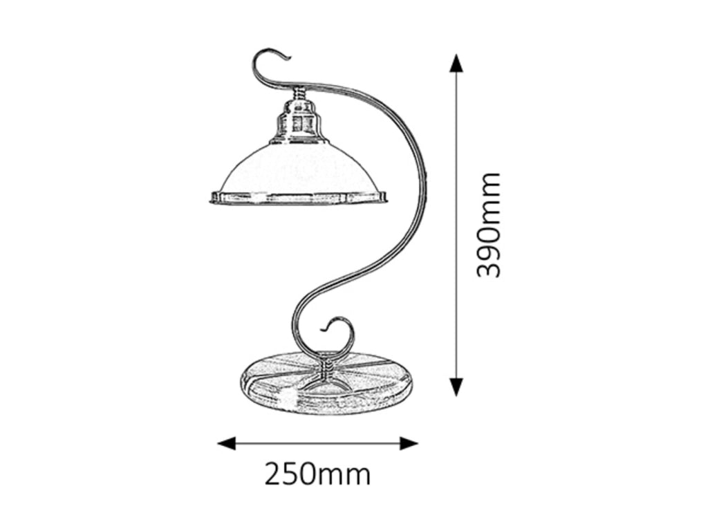 Lampada da tavolo classica bronzo Rabalux Elisett E27
