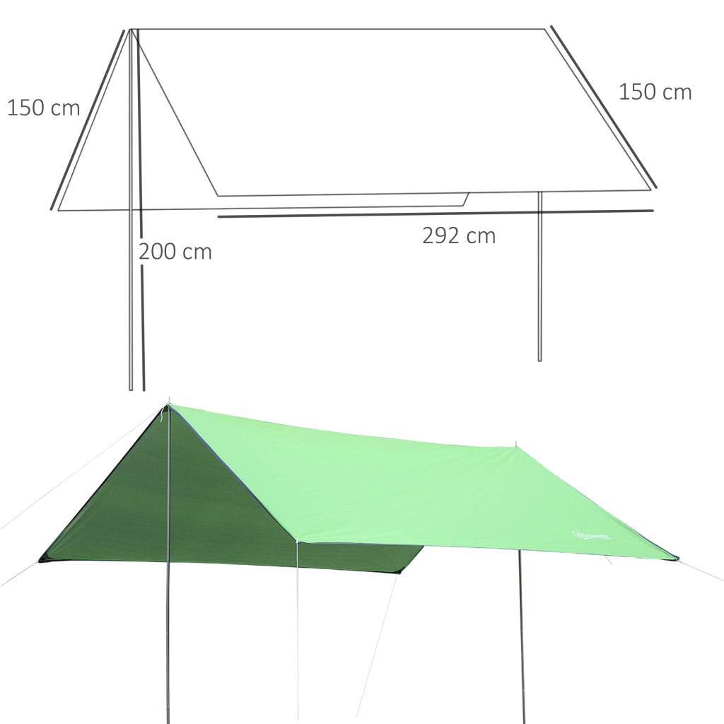 Tenda da Sole Portatile 3x3 m ¨C zephmum ¨C Verde