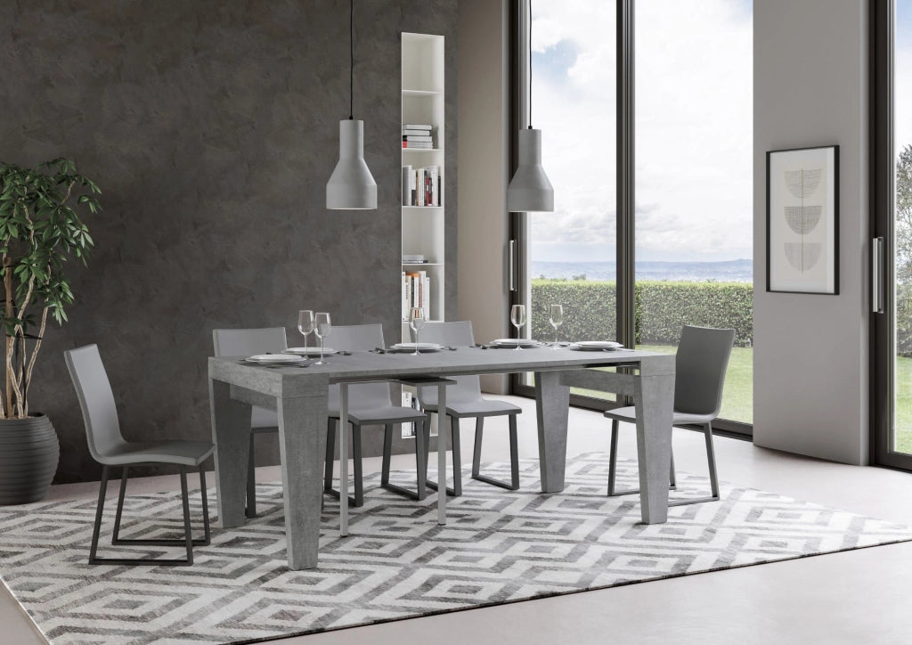 Consolle allungabile 90x40/196 cm SpimboX Small Cemento