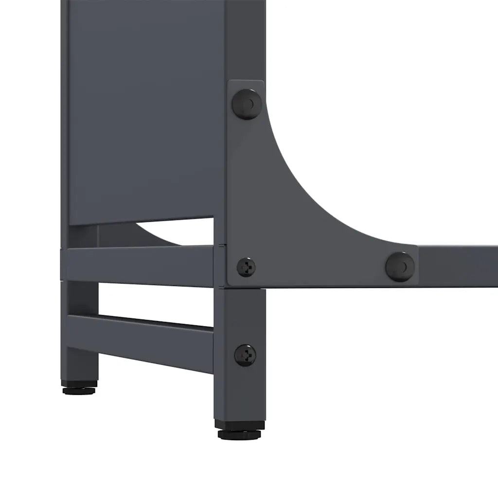 Rastrelliera per Legna da Ardere Antracite 60x28x90 cm 864213