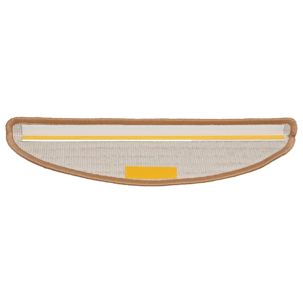Tappetini per scale 20 pz 56x17x3 cm Beige Semicircolari 3365839