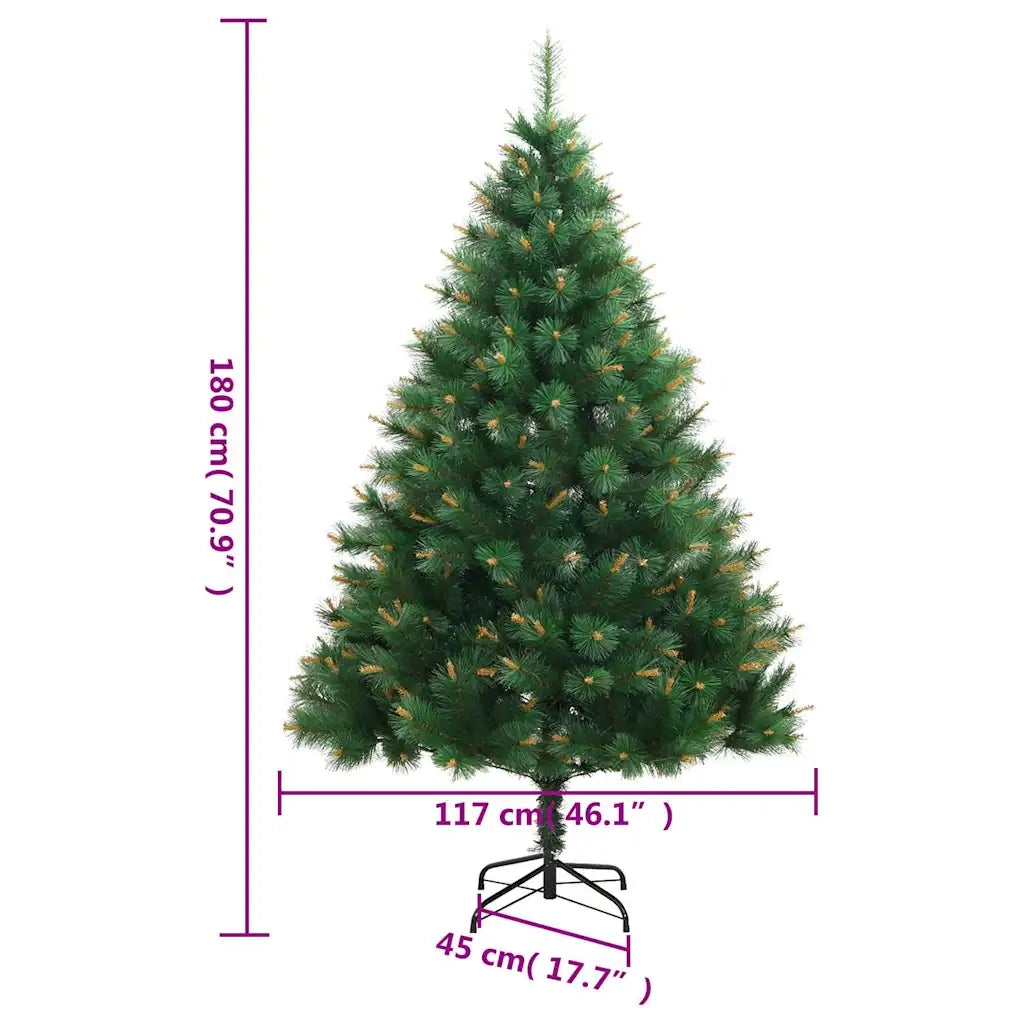 Albero di Natale Artificiale Incernierato con Base 180 cm 356752