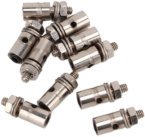 Set di connettori servo 10 pezzi - 1,3 mm flessibili - Acciaio inossidabile - Leggero - Solido - Design compatto - Manopola servo