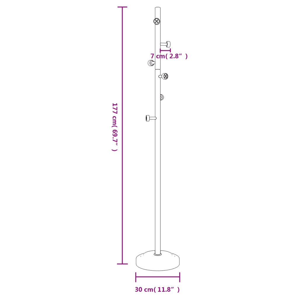 Appendiabiti Bianco 177 cm in Ferro Verniciato a Polvere CFW2022498