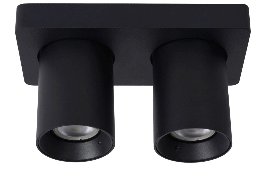 Plafoniera Lucide Nigel nera 2xGU10 LED 2200K dimmer