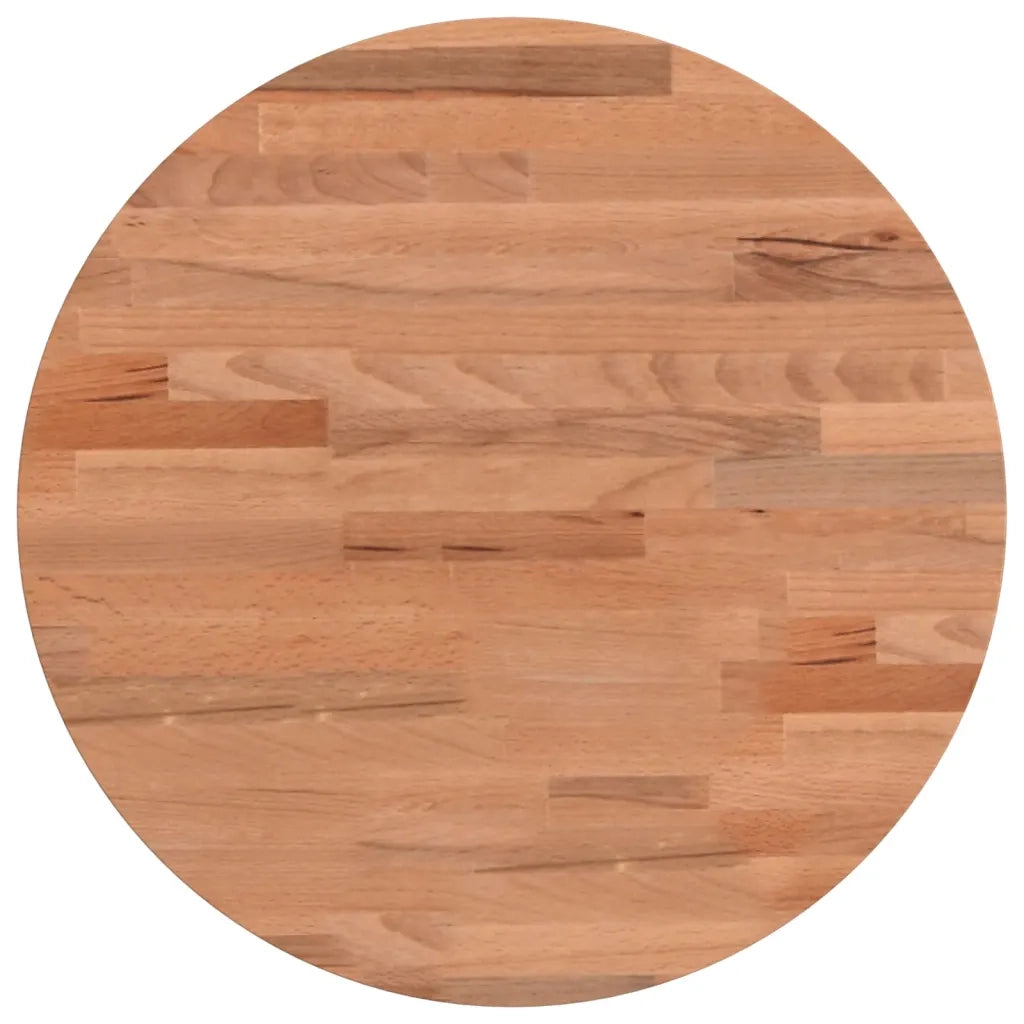 Piano per Tavolo | Superficie Tavolo | Piano Scrivania ?40x4 cm Rotondo in Legno Massello di Faggio
