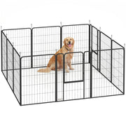 Recinto per Cani 12 Pannelli con Porte ¨C Minimal ¨C Nero 100 cm