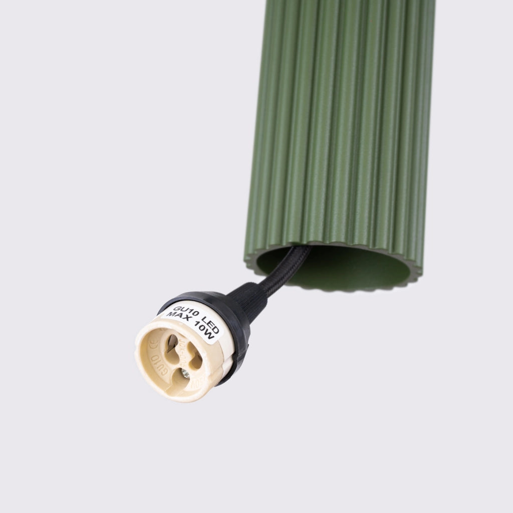 Lampada a sospensione KARBON 2 verde oliva