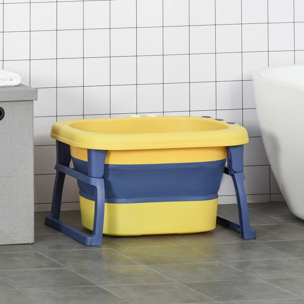 Vasca da bagno pieghevole per bambini ¨C Minimal ¨C 75.3x55.4x43 cm giallo e blu