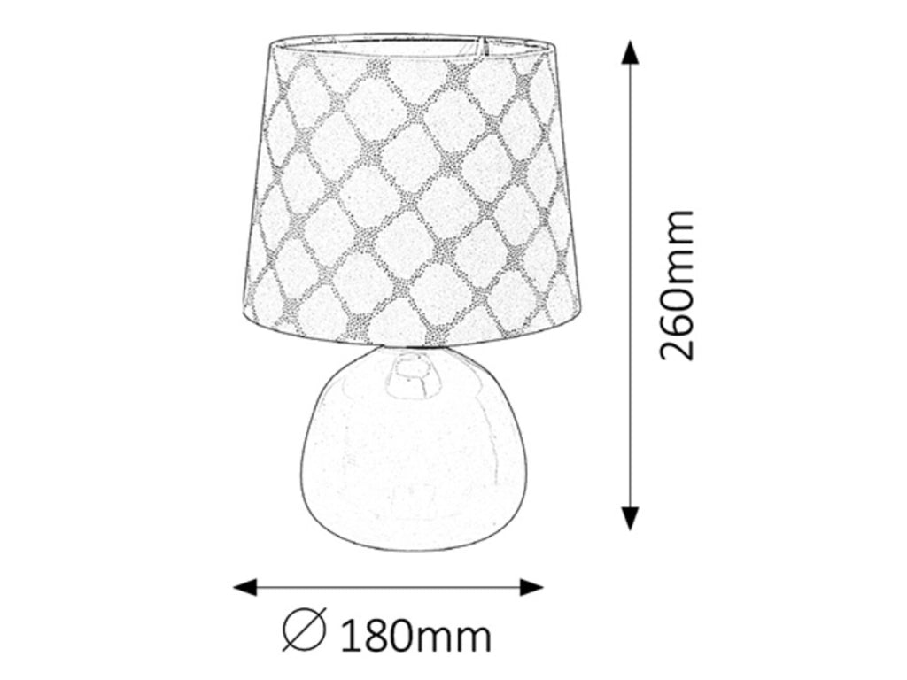 Lampada da comodino rosa in ceramica E14 Ellie 4384 Rabalux