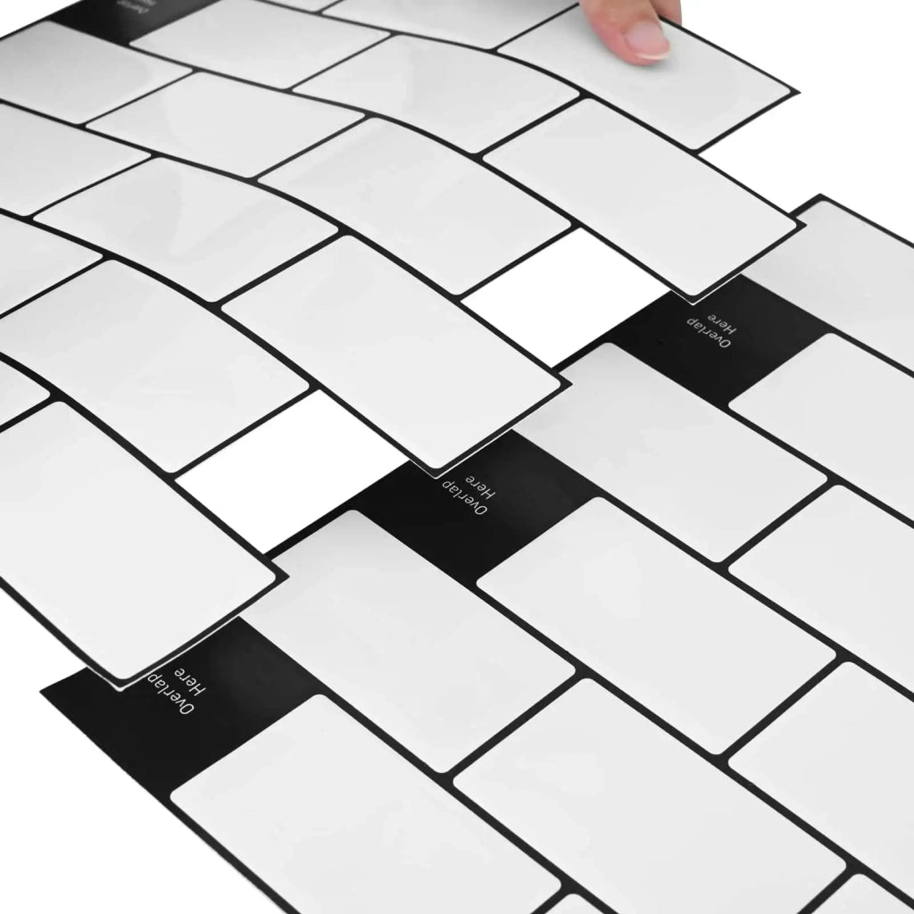 Piastrella subway 20 pcs Bianco e Nero 30 x 30 cm 42046124