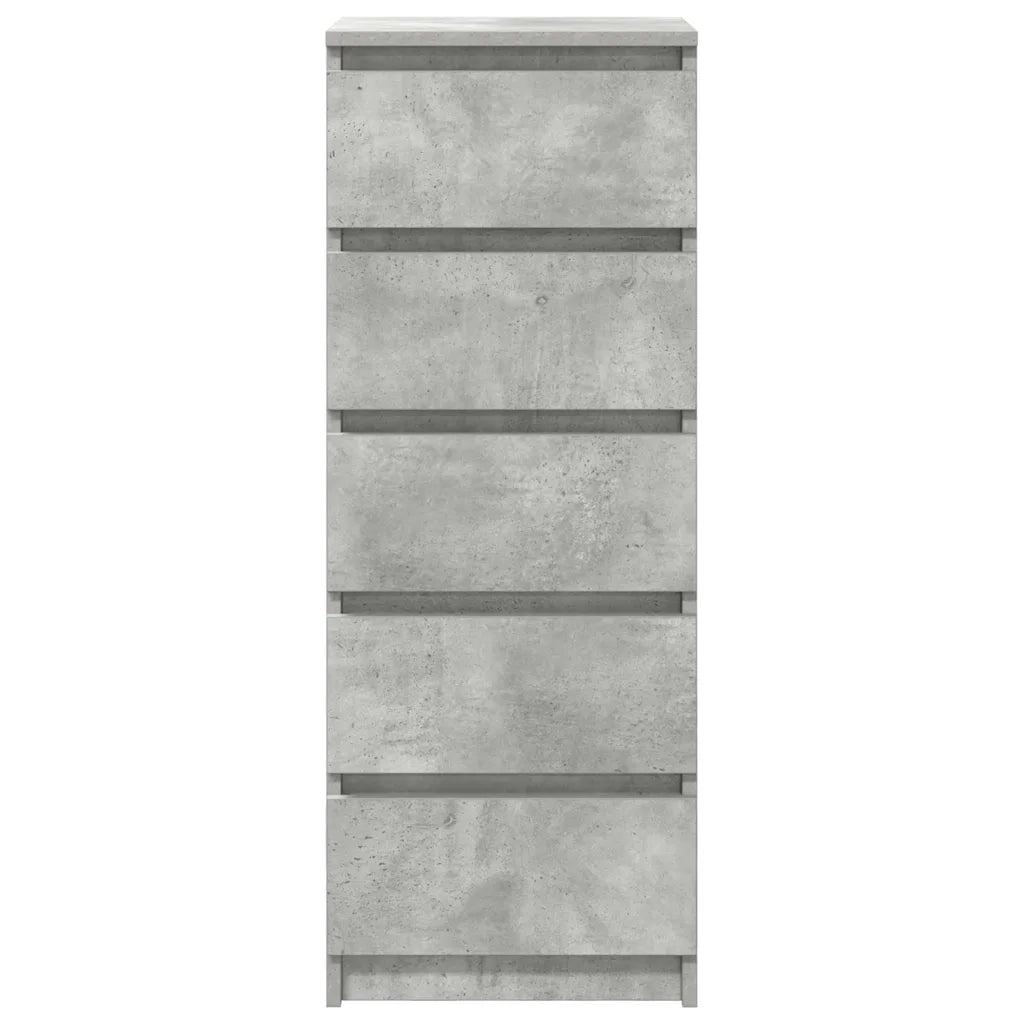 Credenza con Cassetti Grigio Cemento 37,5x35x99cm in Truciolato 861763