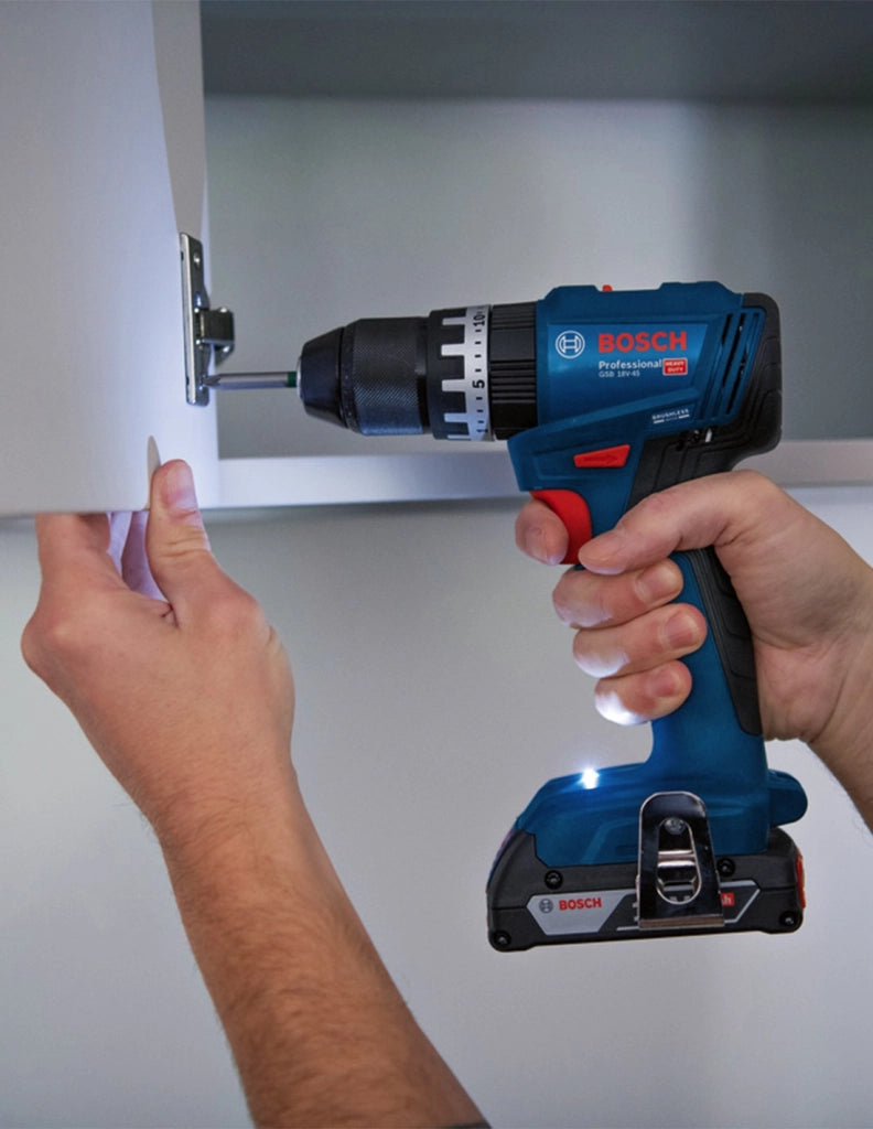 Trapano a Percussione BOSCH GSB 18V-45 (Solo corpo + L-Boxx 136)