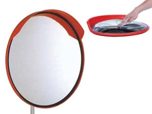 SPECCHIO STRADALE PARABOLICO INFRANGIBILE IN POLICARBONATO- - ø cm.60 -
