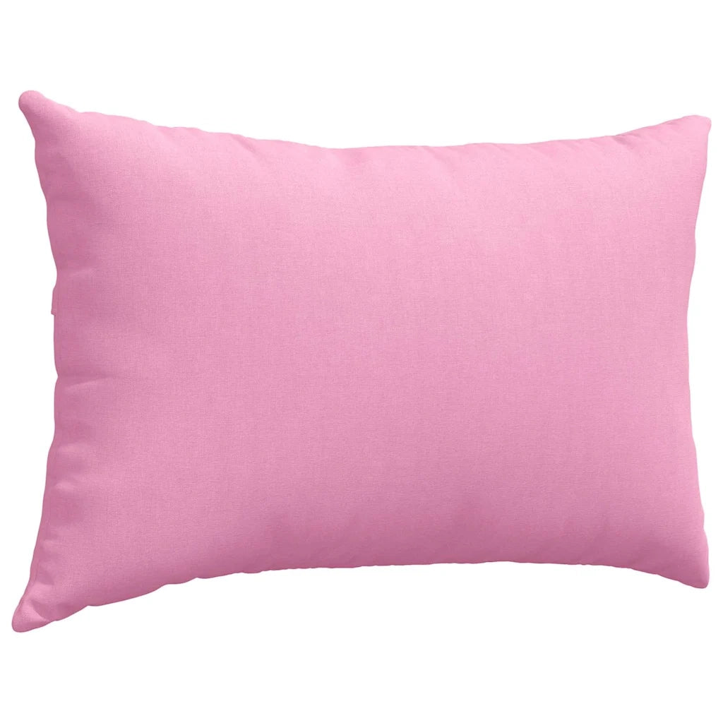 Cuscini da Divano 2 pz-Set di 2 Cuscini per Sofa Rosa 60 x 40 cm Tessuto