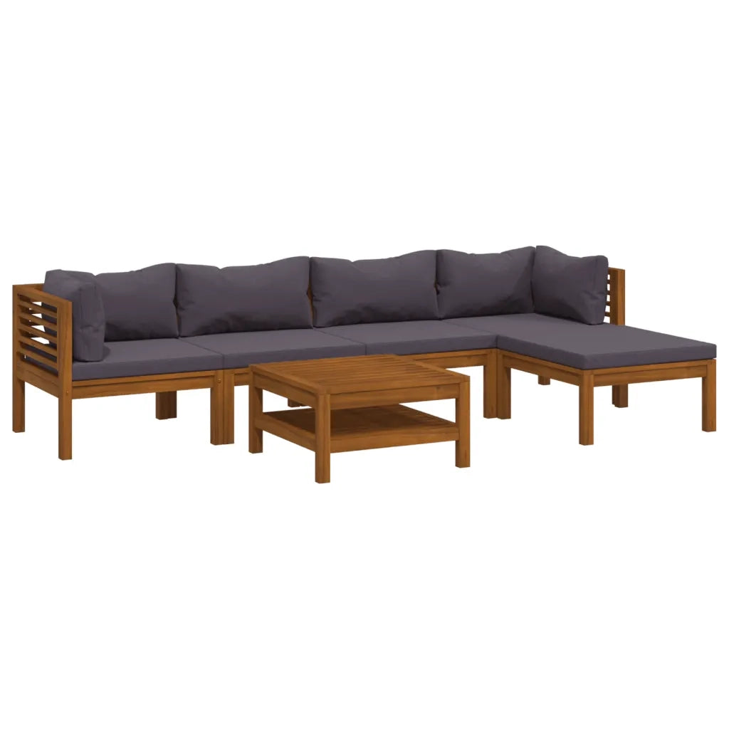 Set Divani da Giardino 7 pz con Cuscini in Massello di Acacia 3086898