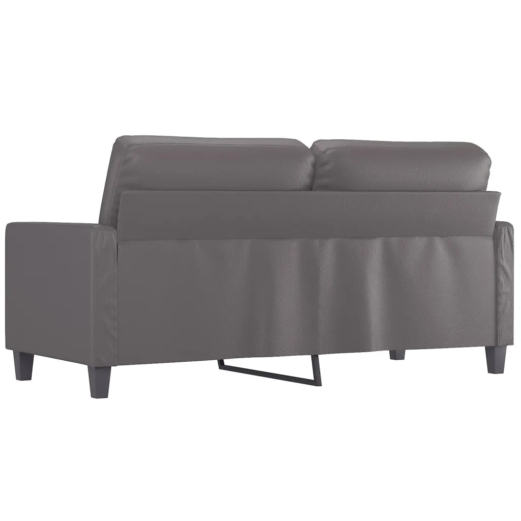 Divano a 2 Posti-Sofa 2 Posti Grigio 140 cm in Similpelle 397210