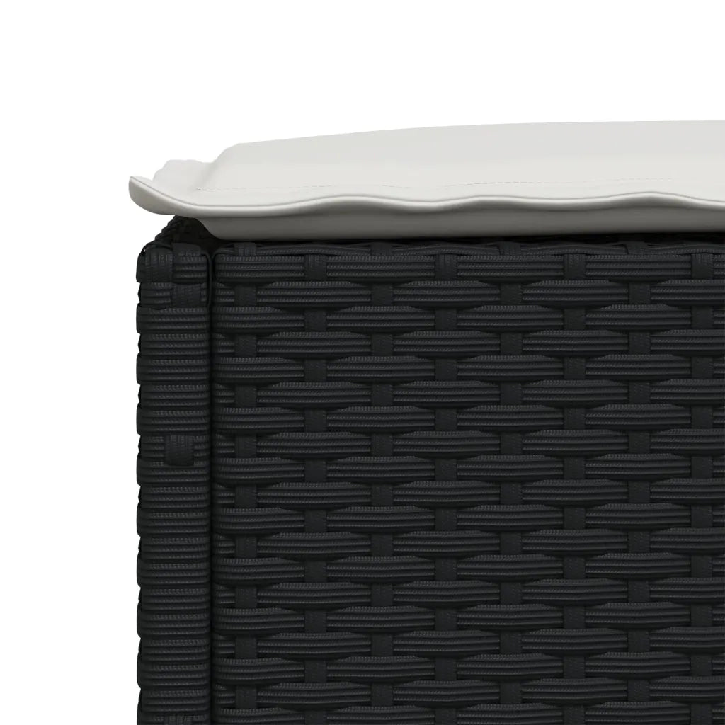 Set Divani da Giardino con Cuscini 8 pz Nero in Polyrattan 3261953