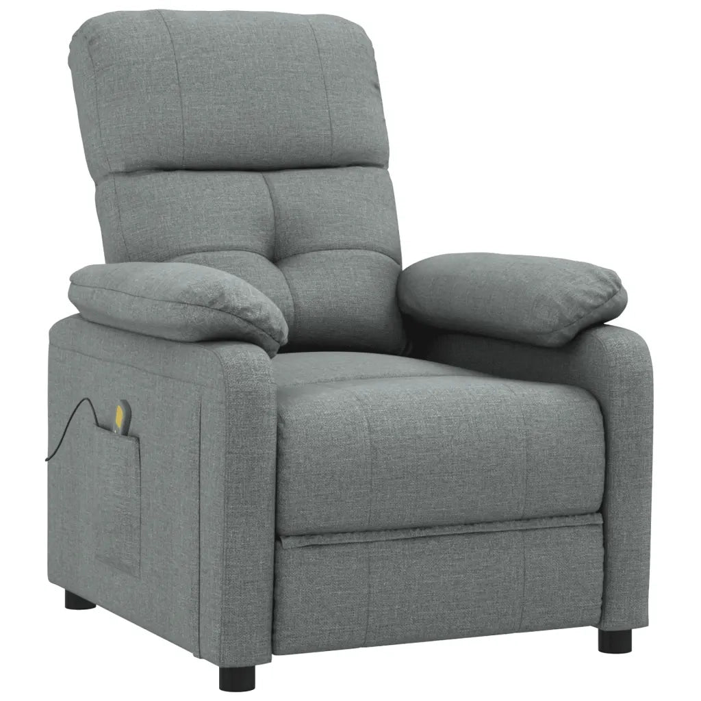 Poltrona Massaggiante Grigio Scuro in Tessuto 348288