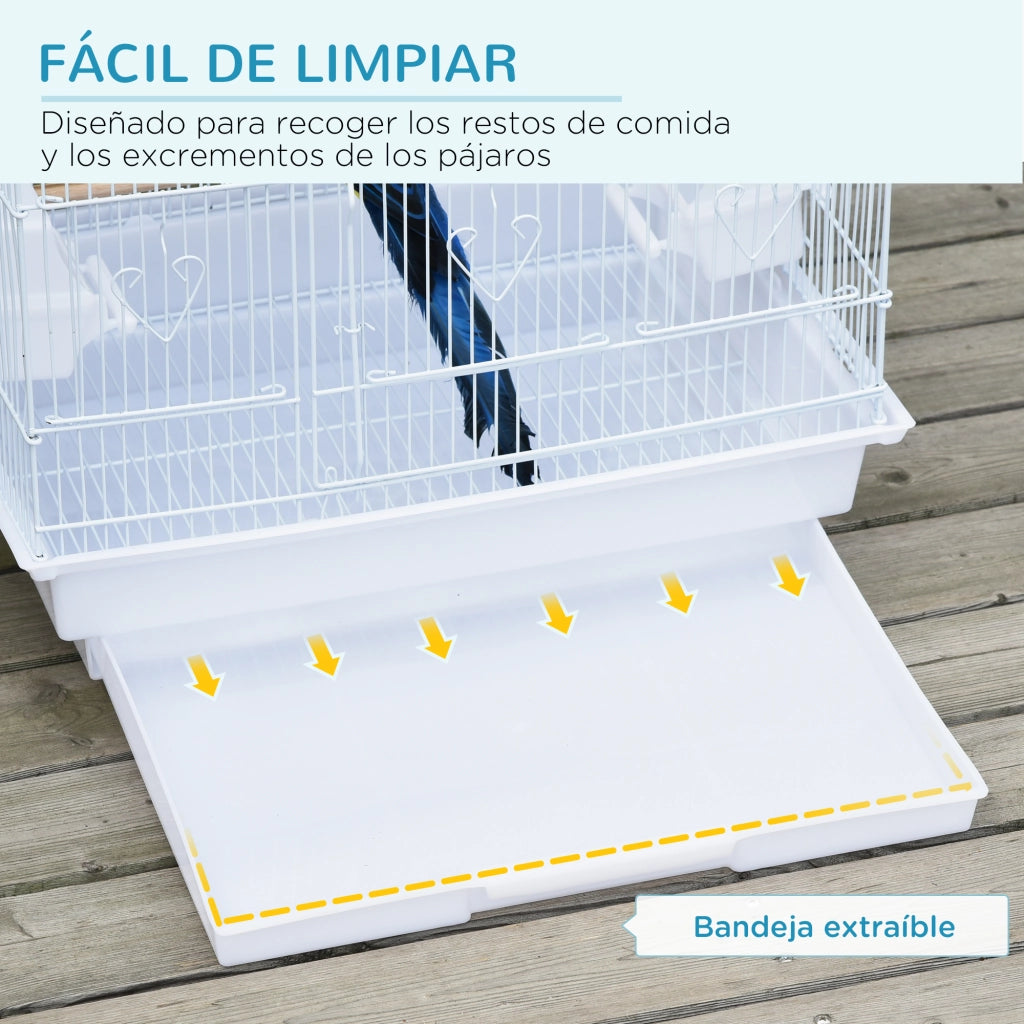 Gabbia per Uccelli ¨C Minimal ¨C Bianco 46.5x35.5x92 cm