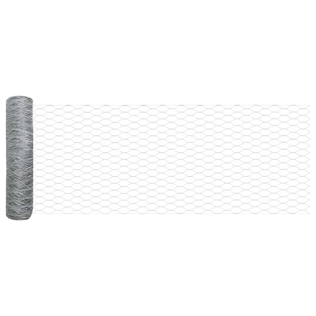 Recinzione Esagonale Argento 0,6 x 25 m Acciaio zincato 42005671