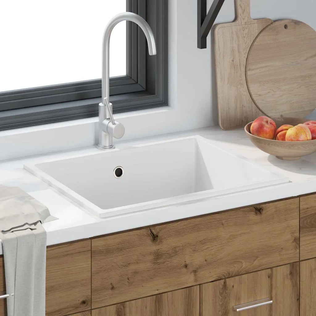 Lavello da Cucina-Lavandino-Lavabo Bianco 54 x 44 x 20 cm Granito
