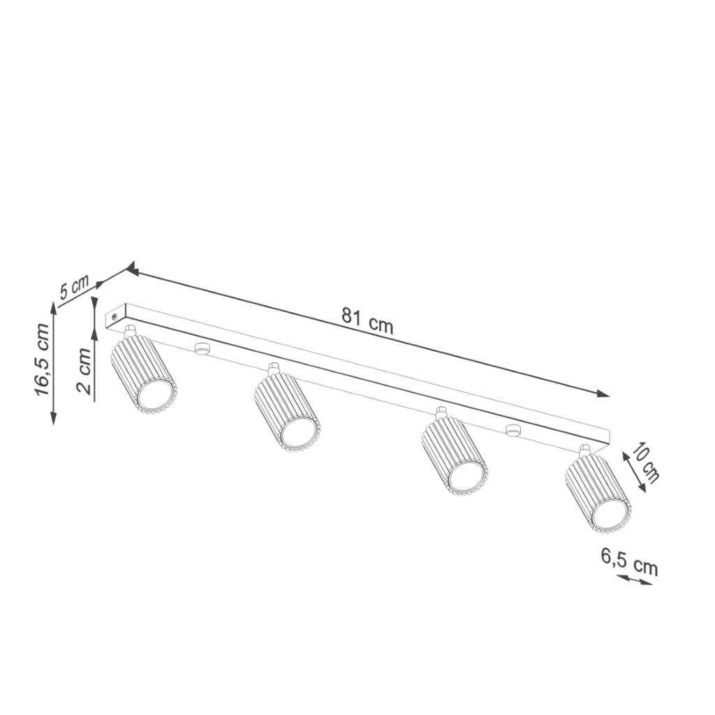 Lampada da soffitto KARBON 4L oro