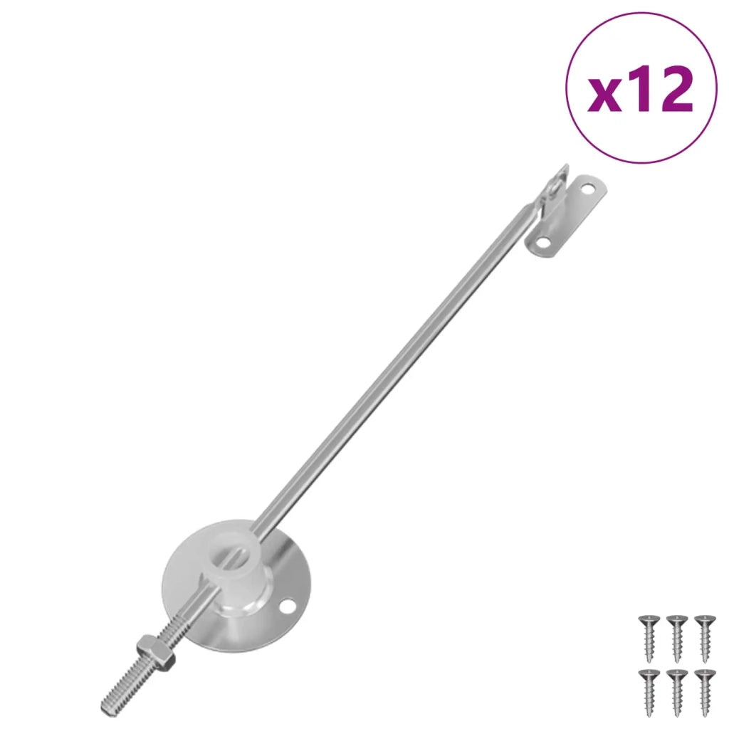 Cerniera a supporto per coperchio 12 pcs Argento Ferro 864845